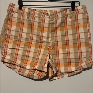 New York & Company vintage Orange and Beige Plaid Shorts